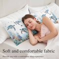 thumbnail image 6 of Sea Turtle Coastal Long Body Pillow Cover 20x60 Inch, Summer Beach Coral Ocean Blue Nautical Decorative Pillowcase with Zipper, Microfiber Pillow Protector, Soft Breathable Long Pillowcases for Women, 6 of 9