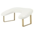 thumbnail image 1 of Reposa brazos único para técnicos de uñas en forma de U con soportes desmontables y base estable, reposamanos para uñas blanco, 1 of 7