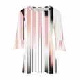 thumbnail image 5 of Fiudx Ofertas Relámpago Camiseta Estampada a La Moda para Mujer, Blusa con Mangas 3/4, Camisetas Informales con Cuello En V, 5 of 5