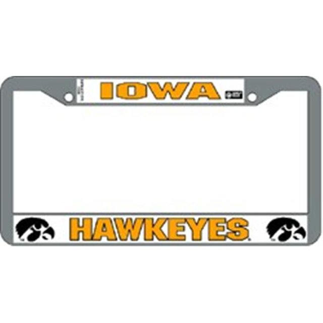 Cadre de Plaque d'Immatriculation Chromé Iowa Hawkeyes