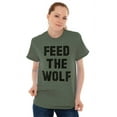 thumbnail image 4 of Feed The Wolf Sarcastic Hangry Gym Plus Size Crewneck Graphic Tee Shirt Brisco Brands 3X, 4 of 5