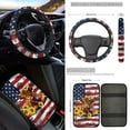 thumbnail image 3 of Jeiento Highland Cow Car Seat Cover Full Set Car Floor Mat, Flower Seat Belt Cover, Steering Wheel Cover American Flag 17 Pieces Car Accessories Universal Fit for Car SUV Truck Sedan Van, 3 of 6