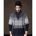 thumbnail image 3 of Sudadera con capucha para hombre, tejido de punto, sudadera, suéter, chaqueta, abrigo, para hombre, otoño e invierno, forro polar, gruesa y cálida, sudadera con capucha, cárdigan, suéter, tejido, 3 of 5