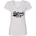 thumbnail image 3 of Inktastic Detroit 313 Women's V-Neck T-Shirt, 3 of 5