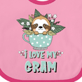 thumbnail image 4 of Inktastic Teacup Raccoon I Love My Gram Boys or Girls Baby Bib, 4 of 4