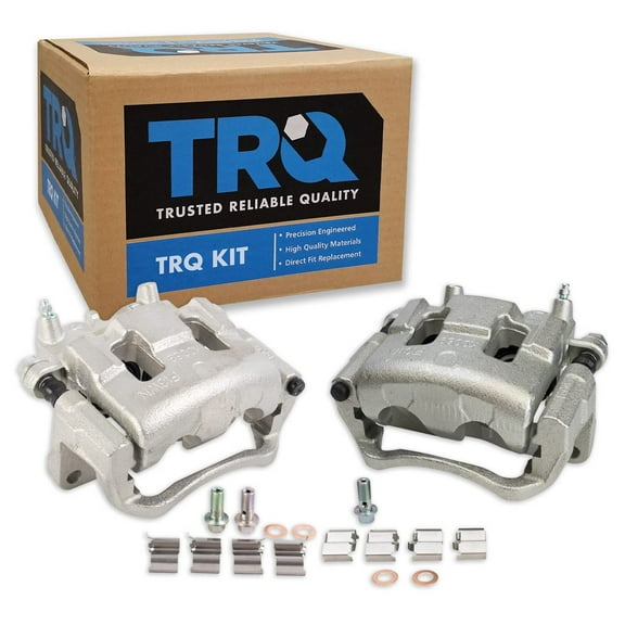 TRQ New Front Brake Caliper w/ Bracket & Hardware Pair for Ford Mazda Lincoln CLA31934 Fits select: 2007-2009 FORD EDGE, 2007-2012 MAZDA CX-7