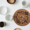 thumbnail image 5 of 6 pcs Clock Painting Stencil 5.9x5.9inch Reusable Roses Clock Peony Clock Pattern Drawing Template DIY Art Gear Wall Clock Decoration Stencil for Painting on Wood Wall Fabric Furniture, 5 of 9
