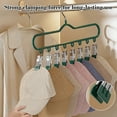thumbnail image 4 of Clothes Hanger with Clips, Stainless Steel Green Organzer Hanger With 8 Clips, Used for Hanging Socks, Small Clothes, Hats, Towels and Gloves, 4 of 6
