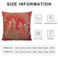 thumbnail image 5 of GOSMITH  A Pair of  Courtyard Scene Pillowcases, Red Oriental Chinese Style Decorative Manmade Cushion Cover Sofa Throw Pillow Case, 5 of 5