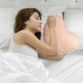 thumbnail image 6 of Qhnvtd Heart Shaped Decorative Pillow, Cute Wind Bedside Cushion, Soft Cotton Material with Exquisite Ball Trim, Multifunctional for Sofa, Office & Naps, Romantic Gift for Family & Home Decor, 6 of 6