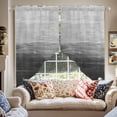 thumbnail image 4 of Swag Curtain Valances Black Beach Ocean Swag Valances for Kitchen Windows Ombre Abstract Oil Painting Short Topper Curtains Valance Tier Pair for Kitchen Bedroom Living Room Bathroom 28"x36", 4 of 8