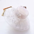 thumbnail image 2 of Cheers.US Faux Pearls Women Organza Kentcky Derby Fascinator Lady Cocktail Tea Party Church Wedding Bridal Wide Brim Flower Hat, 2 of 3