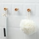 thumbnail image 2 of ColoMX 4 piezas de pared ganchos de madera de madera adhesiva toalla de toalla ganchos de ropa ganchos de baño, 2 of 7