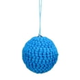 thumbnail image 3 of Set of 4 Vibrantly Colored Knitted Christmas Ball Ornaments 2.5" (63.5mm), 3 of 6