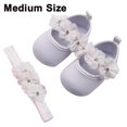 thumbnail image 2 of Baby Girl Shoes Soft Sole Floral Newborn Infant Mary Jane Flats Baptism Dresses Shoes Soled Sandals Shoes Princess Shoes-White-11.5Cm, 2 of 6