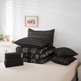 thumbnail image 5 of Manfei Vintage Geometric Lines Bedding Comforter Set 7-Piece,Geometry Aesthetic Art King Bedding Sets,Black Brown Bed Sheets,Breathable Bedroom Decor Reversible, 5 of 7