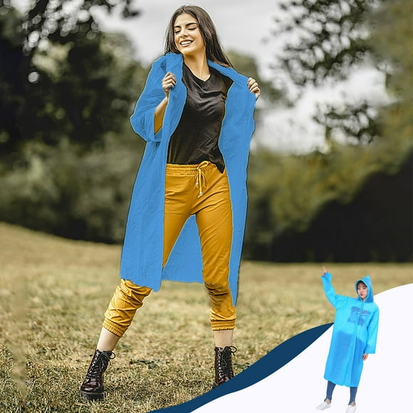 Pack Raincoats Reusable EVA Rain Ponchos Rain Coat Rainproof Rain Gear For Men And Women