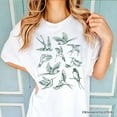 thumbnail image 5 of Retro Birds Nature T-Shirt, Vintage Green Bird Illustration Tee, 5 of 5