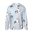 thumbnail image 2 of Lsque Cute Farm Cow UPF 50+ Lightweight Sun Protection Men's Women's Long Sleeve Shirt, Hoodie Performance -Medium, 2 of 9