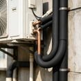 thumbnail image 4 of 6 Inch Foam Pipe Insulation Tube, Self-Sealing Outdoor Water Pipe Cover, Freeze Protection Foam Tubing for AC Lines, Garden Faucets and Plumbing, Black/2PC, 4 of 6
