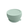 thumbnail image 2 of Octopod Silicone Baby Suction Bowl With Lid - Toddler & Baby Bowls, Baby Food Containers, Spill Proof Bowls For Toddlers, Suction Baby Bowls With Lids, Food Grade Silicone Baby Bowl (Sage Green), 2 of 5