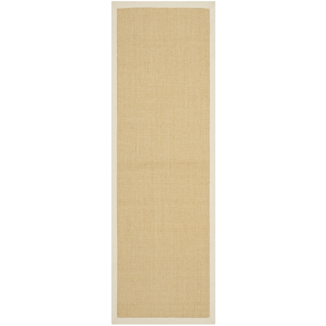 SAFAVIEH Natural Fiber Forrester Border Sisal Area Rug, Maize/Wheat, 8' x 10'