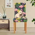 thumbnail image 4 of Yayeee 4 Pack Dining Chair Covers Stretch Parson Chairs Slipcovers Seat Protector, Flamingo Pattern, 4 of 6