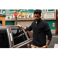 thumbnail image 4 of Olaglory Mens Quarter Zip Pullover Sweaters Casual Slim Fit Long Sleeve Knit Texture Mock Neck Sweaters, Black, 4 of 9