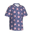 thumbnail image 2 of Daiia Cute Pig Hawaiian Shirt for Men Gentle Cotton Regular Short Sleeve Casual-Medium, 2 of 9