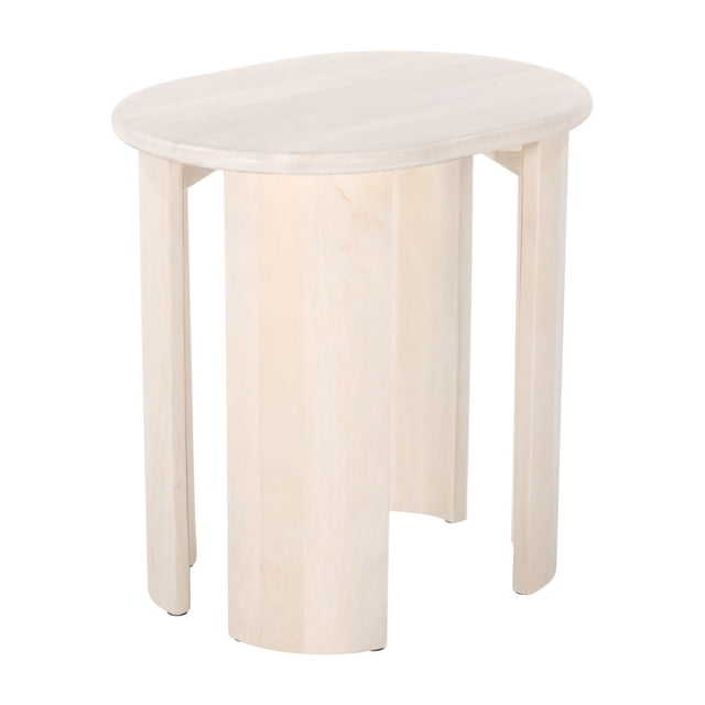Mesa Lateral Kessa Muebles Risan Blanco 60 x 60 x 46 cm