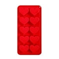 thumbnail image 2 of Heart Shaped Silicone Mold 10 Cavity Tray For Ice Cubes Candy And Soap Making Valentine's Day Crafting Tool Red And Pink Colors Available For Drink Garnishes Party Decorations And DIY Projects, 2 of 8