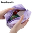 thumbnail image 5 of 1 Pcs Travel Makeup Bag Makeup Brush Holder Makeup Organizer Bag Cosmetics Storage Bag Purple Cloth, 5 of 7
