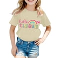 thumbnail image 3 of ibiyuan First Day Of School Shirt Kids Graphic Short Sleeve Back To School Shirt Kids Girl Embroidered T-Shirt Toddler Tees Tops Loose Fit Kindergarten Pre K First Grade, 3 of 5