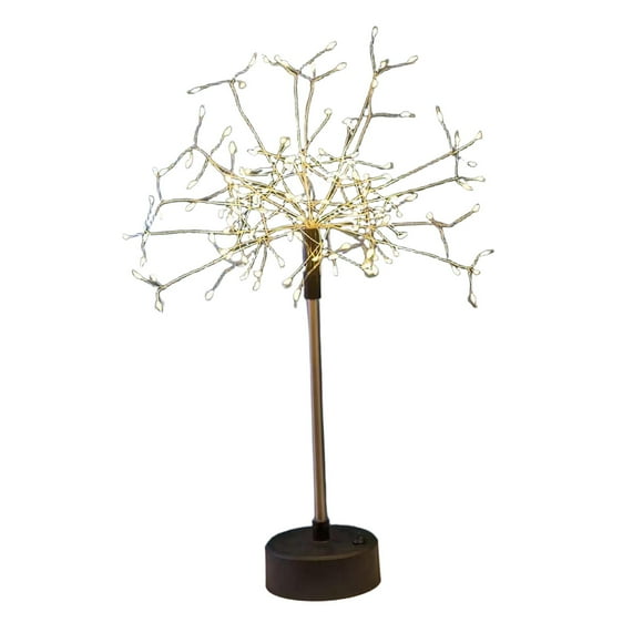 Lámpara de mesa de diente de león, lámpara ambiental, luz decorativa de alambre de cobre, diente de león iluminado Luz cálida