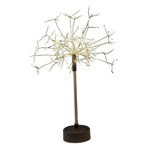 Lámpara de mesa de diente de león, alambre de cobre luminoso, lámpara de diente de león ambiental para colocar en una Luz cálida