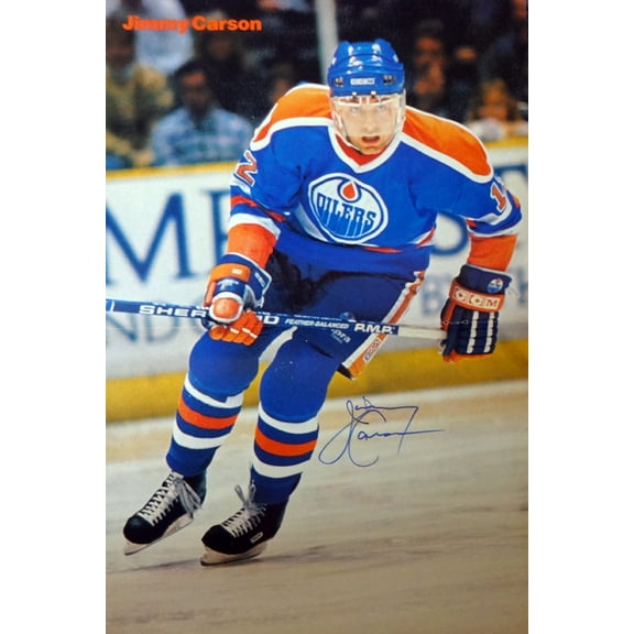 Jimmy Carson Autographed Magazine Poster Photo Edmonton Oilers PSA/DNA #U93725