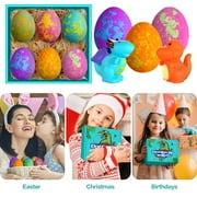 Aofmee Bath Bombs for Kids, with Surprise Dinosaur Toys Inside, Handmade Safe Bubble Bath, Fun Spa Educational Bath Toys Gift Set, for Boys and Girls