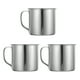 thumbnail image 1 of Juego de 3 vasos infantiles de acero inoxidable, prácticos vasos para té con asa., 1 of 7