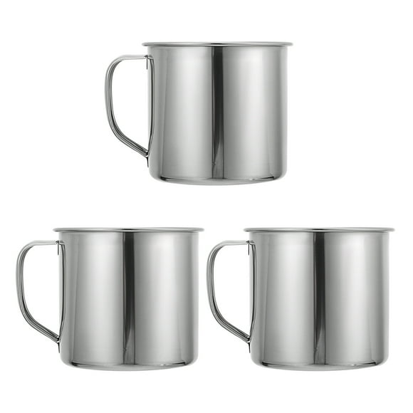 3pcs niños bebiendo tazas de acero inoxidable taza práctica tazas de té con asa
