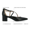 thumbnail image 3 of Journee Womens Galvinn Crisscross Strap Pointed Toe Pumps, Widths Available, 3 of 9