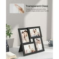 thumbnail image 4 of 4x6 Collage Picture Frames, Family Photo Display Set with Glass Front, Wall Hanging or Tabletop, Ink Black, 4 of 6