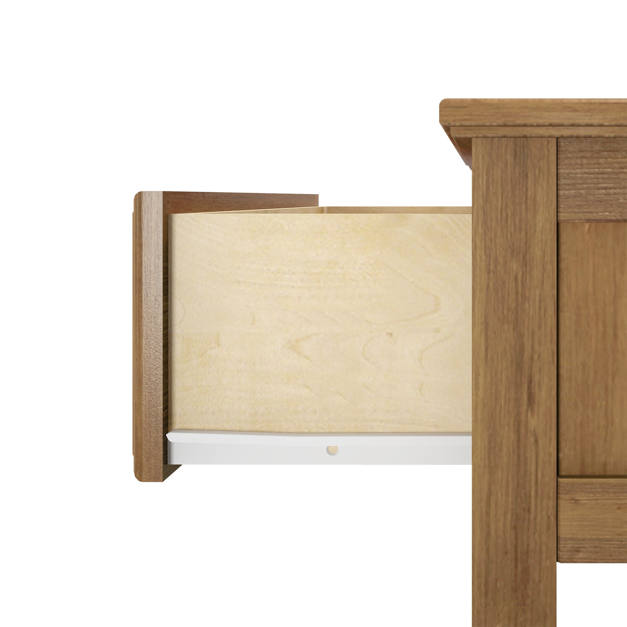 Max & Lily Nightstand with Storage Drawer, Small Solid Wood Bedside, Side Tables for Bedroom