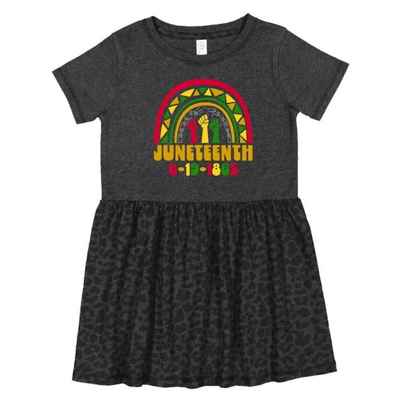Inktastic Juneteenth 6-19-1865 Rainbow Girls Toddler Dress
