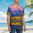 thumbnail image 6 of Landscape Scenery Men'S 3d Print Casual Button Down Shirts, Novelty Hawaiian Short Sleeves M, 6 of 8