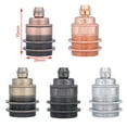 thumbnail image 3 of FSLiving H-Type Track Pendant Light Bronze E26 Base 3.2ft Black Twisted Cord Light Fixtures Retro Vintage Design for Kitchen Entryway Dorm Loft Corridor Dining Room (No Bulb & No Track) - Set of 3, 3 of 8