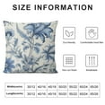 thumbnail image 5 of Nawypu Chinoiserie Pillow Covers  Navy Blue White Floral Pillow Covers Vintage Farmhouse Flower Outdoor Pillowcase Square Cushion Cover for Bedroom Sofa Couch Living Room Home Decor, 5 of 5