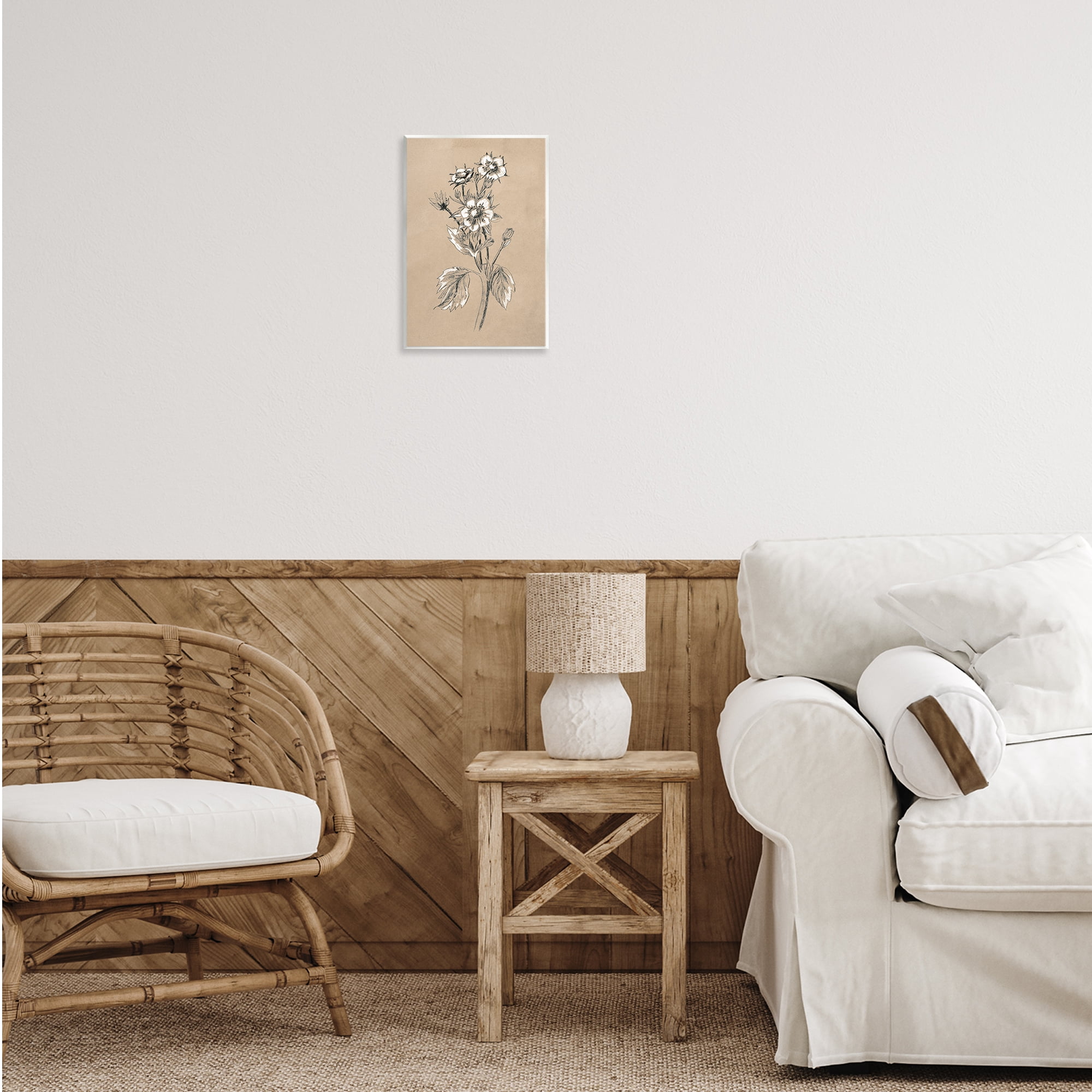 Stupell Industries Apple Blossom Drawing Botanical & Floral Drawing Unframed Art Print Wall Art, 10 x 15