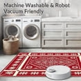 thumbnail image 5 of ODIKA 2'x3' Machine Washable Non-Slip Area Rug, Elegant Nordic Snowflake Arrangement with Stylized Pinecone Highlights High Traffic Rug with Pad, Red, 507732, 5 of 8