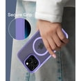 thumbnail image 4 of for iPhone 14 Pro Max Case Compatible with MagSafe, Translucent Matte Shockproof Phone Case Cover - Purple, 4 of 7