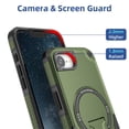 thumbnail image 4 of for iPhone 17e 6.1-inch Case [Compatible with MagSafe] Built in Invisible Stand, Military Grade Shockproof Soft TPU Protective Cover Case,Green,For iPhone 17e, 4 of 7